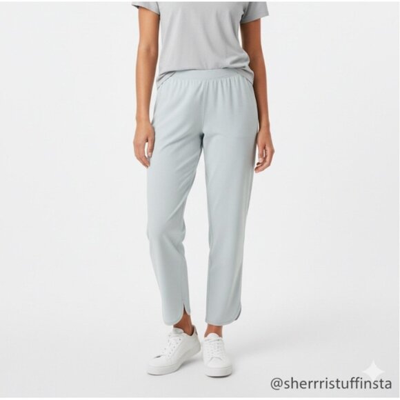 EXCELLENT Lululemon Every Moment Pants 26" Comfy Soft Casual Vapor Blue Size 8 - Picture 1 of 11
